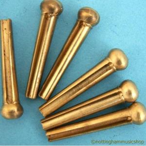 6 ACOUSTIC GUITAR SOLID BRASS BRIDGE PINS